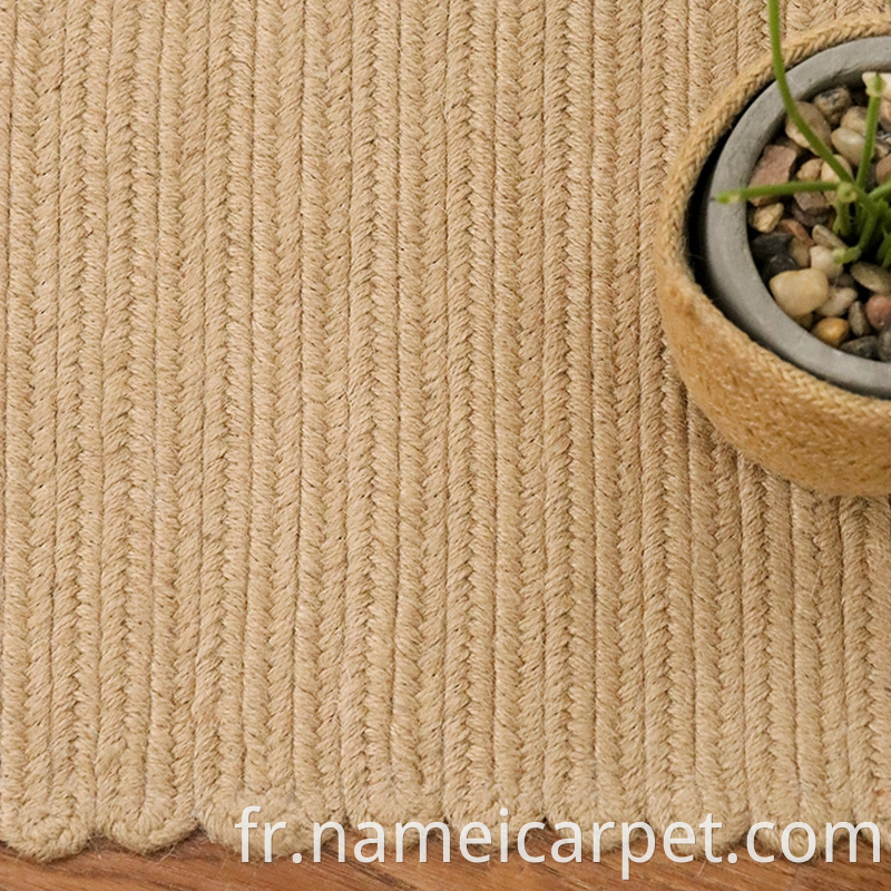 Jute Hemp Braided Wovencarpet Area Rug Floor Mats